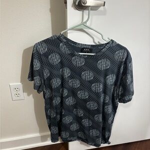 A.P.C. Cotton Short Sleeve Tee | Patterned | Mens medium